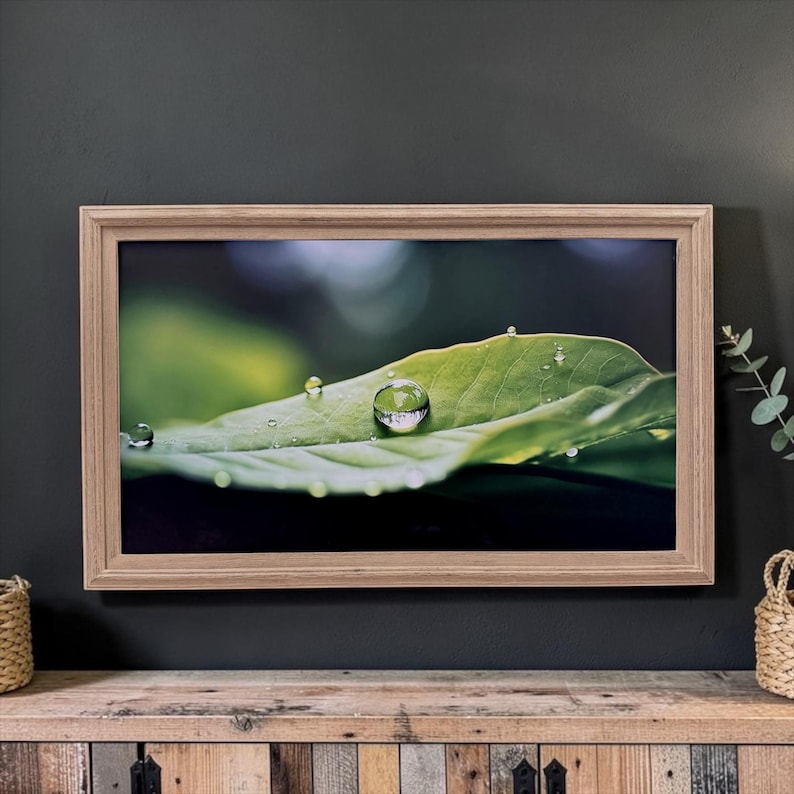 32" to 75" Inch TV frame for Samsung The Frame TV and Frame Pro TV models, Rustic Driftwood finish, not meant for use with other TVs. image 1