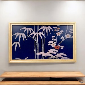 32" to 75" Inch TV frame for Samsung The Frame TV & Frame Pro TV models, Natural Wood finish, not meant for use with other TVs. Bild 2