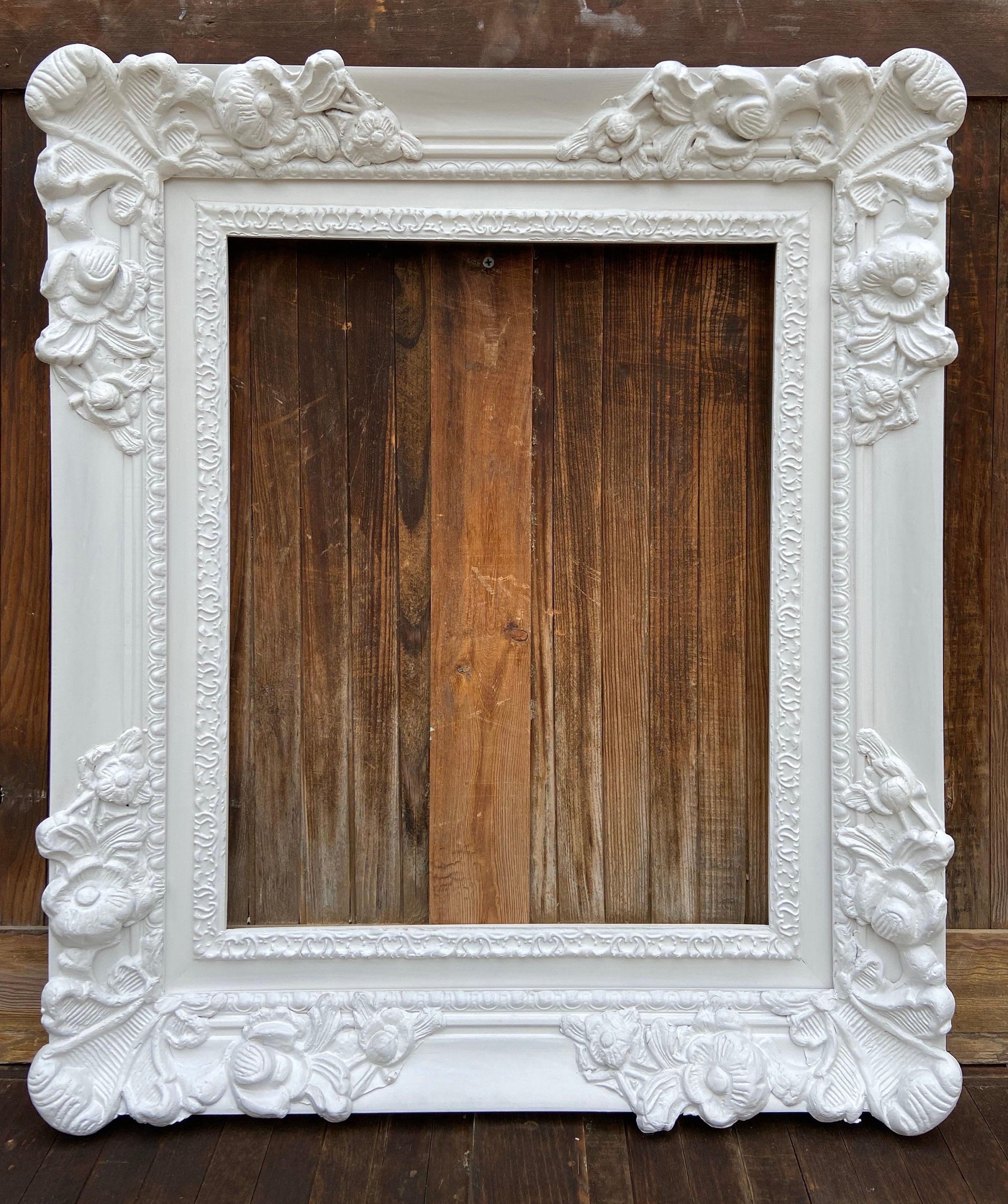 Old World Style Picture Frame Ornate Wood picture frame Etsy