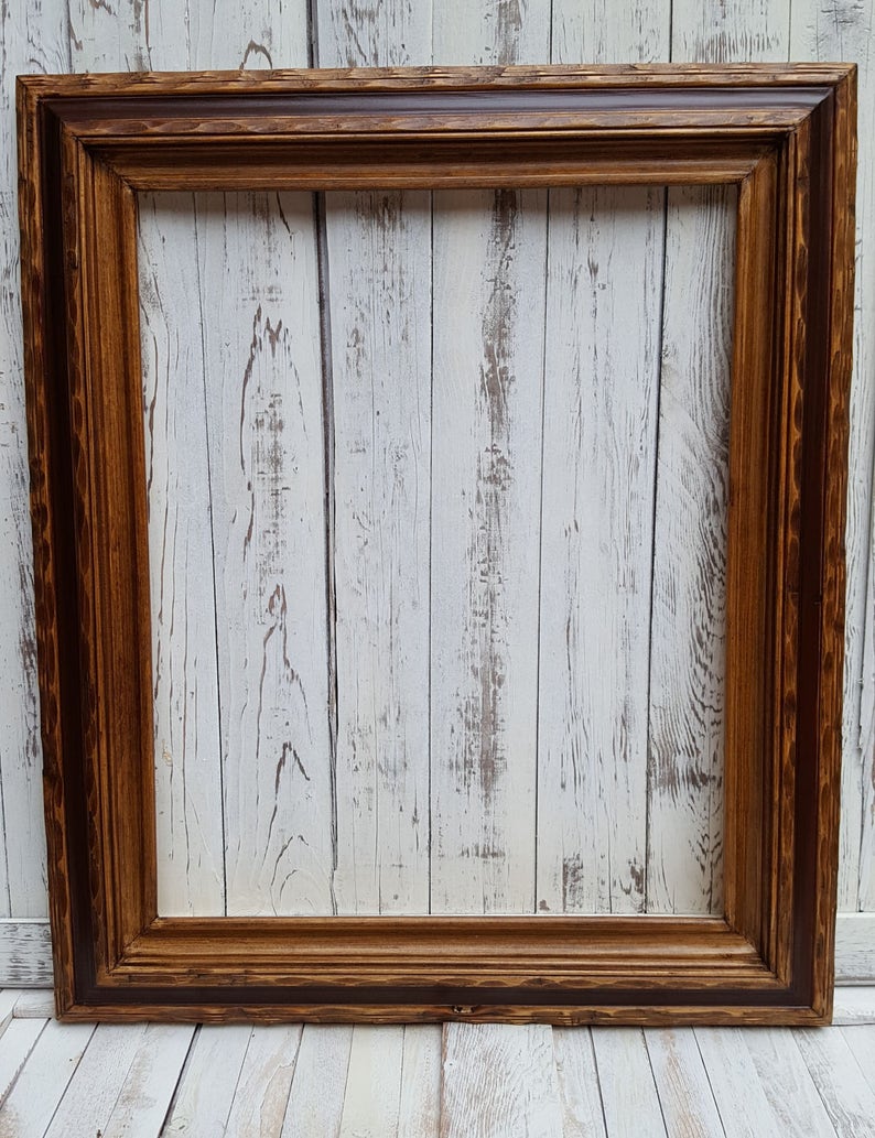 Rustic Western Style Wood Picture Frame Wedding Frame Barn Etsy