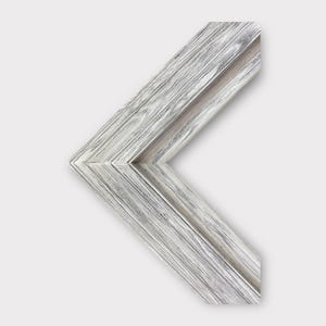 Wood Rustic Frame Custom Size: Distressed Hand Painted Finish, Old White Barn Style (Solid Wood, Two Piece Design, Wedding Gift)