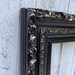 Vintage Style Black Wood Picture Frame With Gold Accents., Antique ...