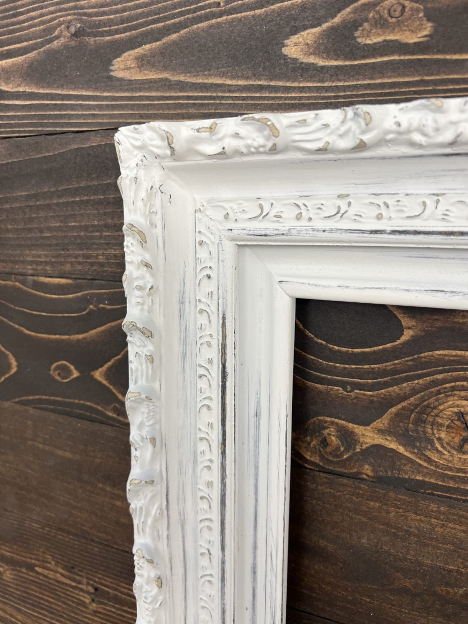 Vintage Style Wood Picture Frame With Compo Trims. Antique Etsy