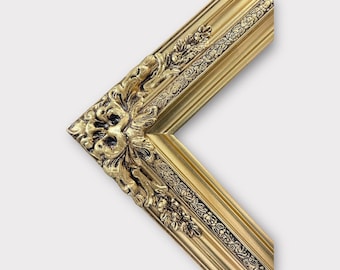 24 x 36 In Stock - Ready to Ship, Traditional compo XL ornate corners wood frame,Gold Leaf, vintage wood picture frame, antique style frame,