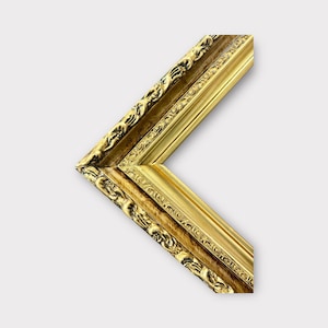 20 x 30 In stock ready to ship, Vintage style wood picture frame with compo trims, GOLD LEAF, antique style frame,custom frame,gold frame