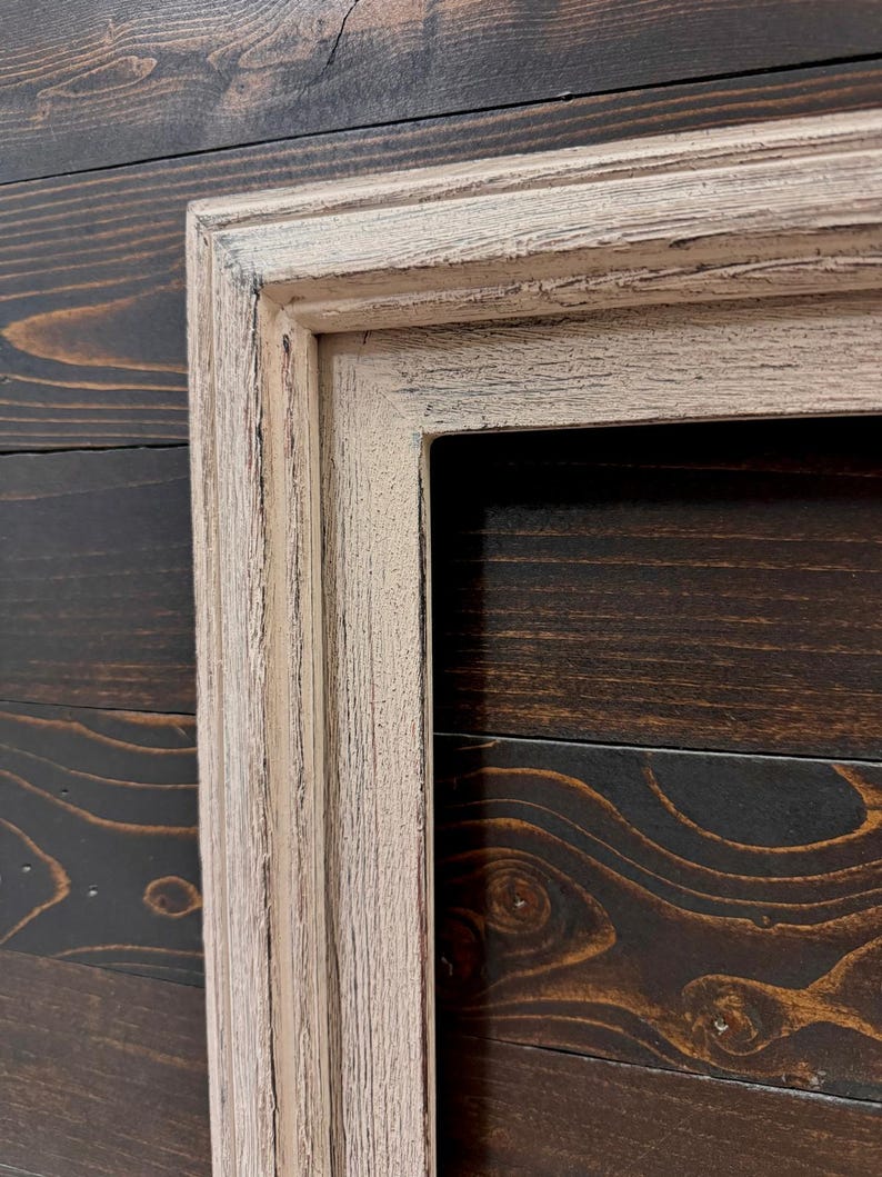 32" to 75" Inch TV frame for Samsung The Frame TV and Frame Pro TV models, Rustic Driftwood finish, not meant for use with other TVs. image 8