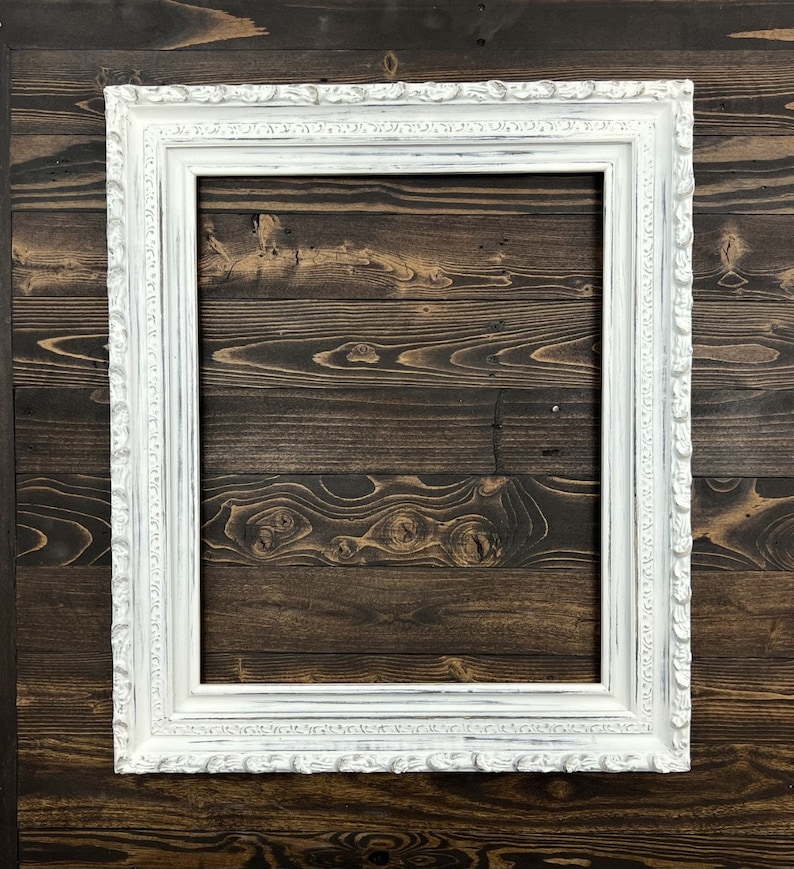 Vintage Style Wood Picture Frame With Compo Trims. Antique Etsy