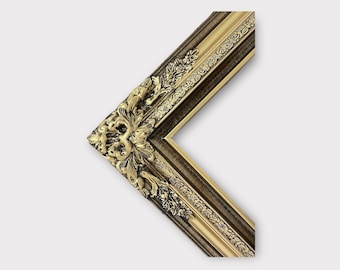 24 X 36 In stock ready to ship, Traditional compo XL ornate corners wood frame, Vintage Gold, vintage wood picture frame,