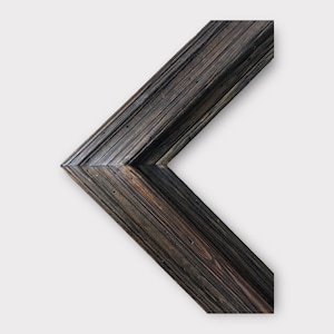 Wood Rustic Frame - Custom Size Two Piece Frame - Distressed Reclaimed Wood, Hand Stained, Country Decor