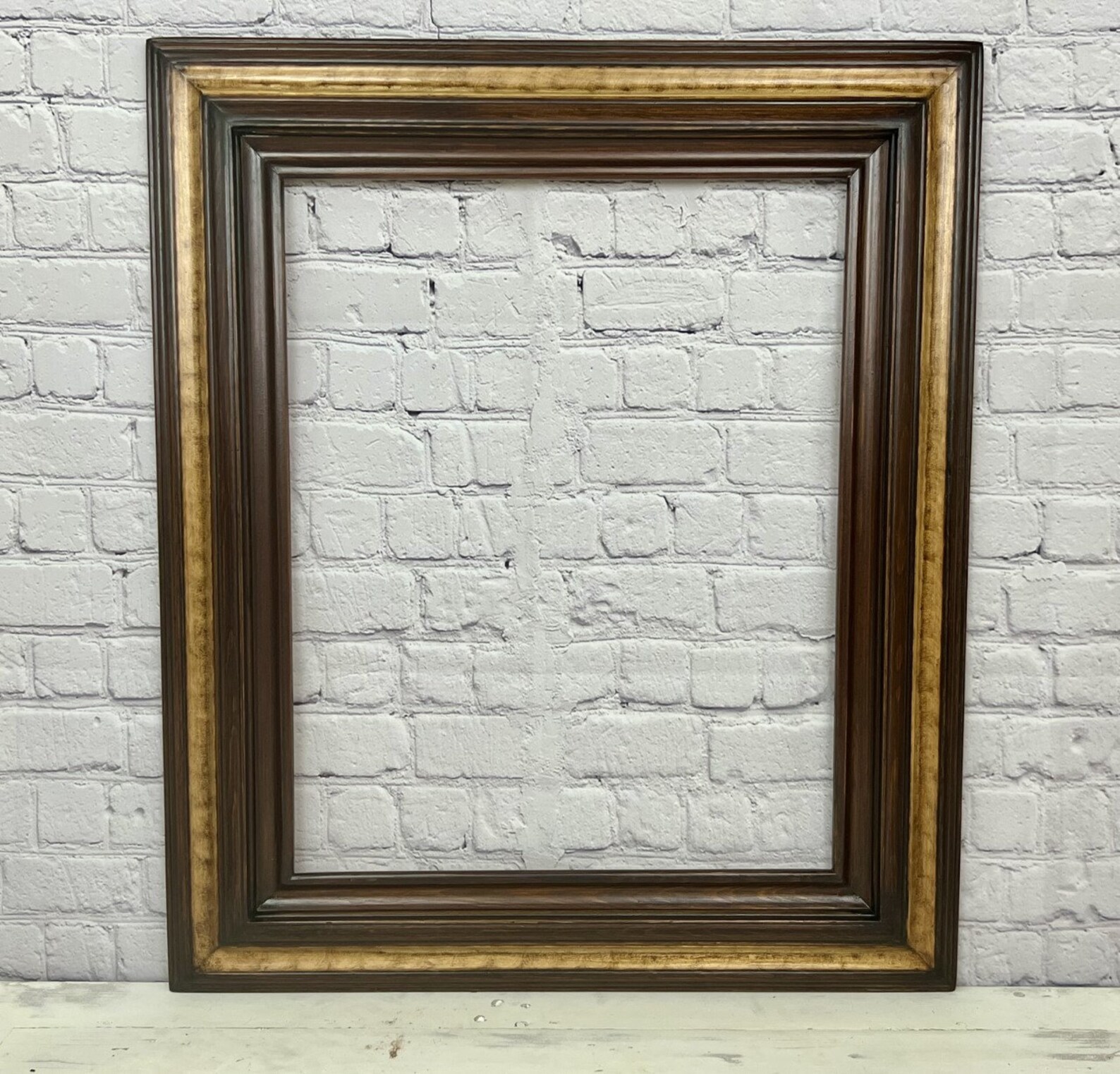 Walnut Wood Picture Frame Handpainted Custom Framewestern Etsy