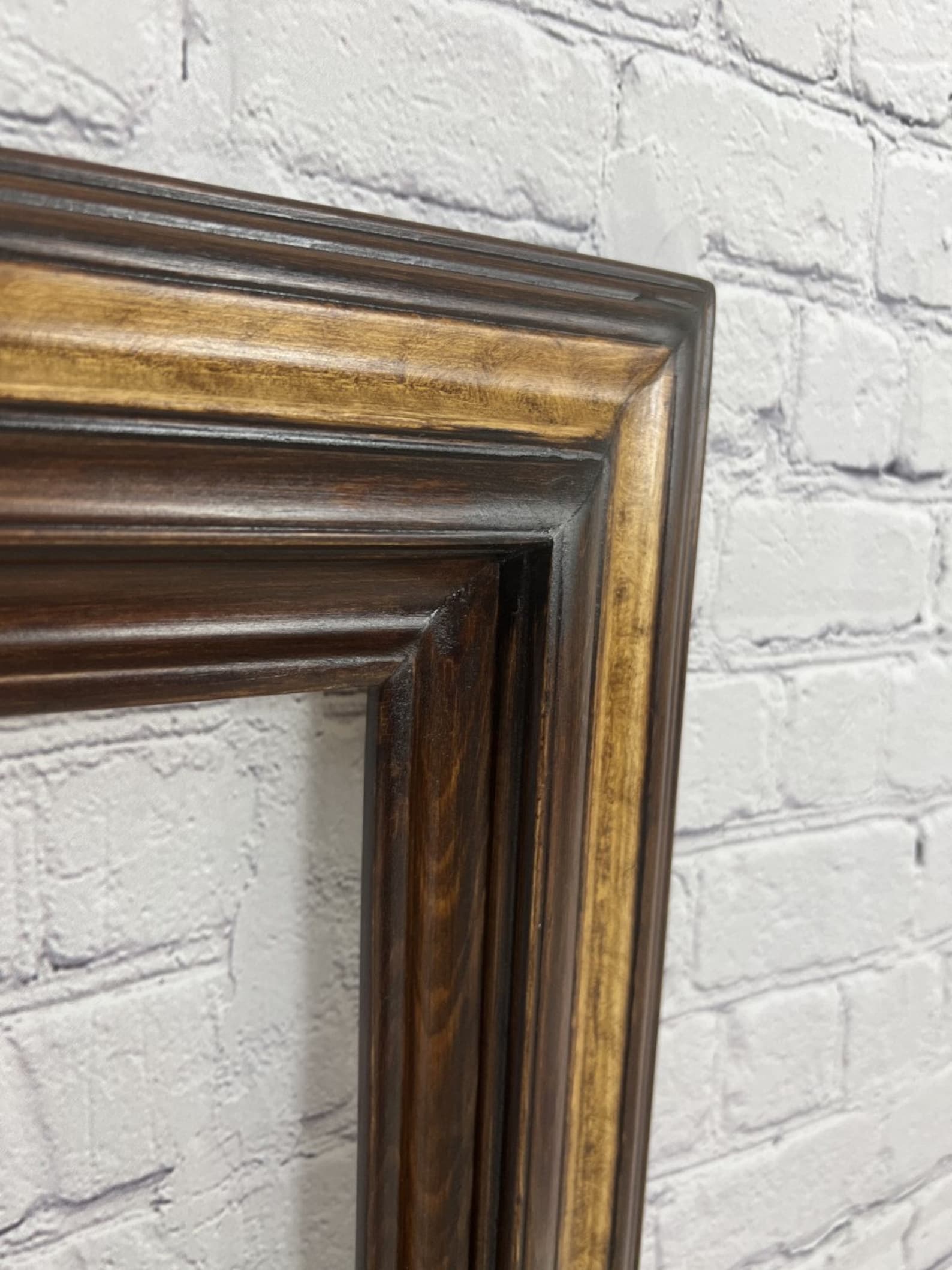 Walnut Wood Picture Frame Handpainted Custom Framewestern Etsy