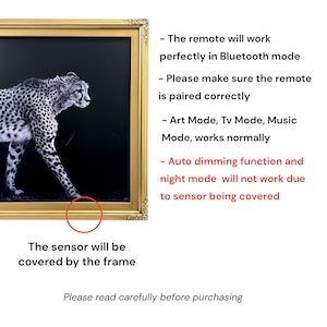 32" to 75" inch Ornate frame for Samsung The Frame TV & Frame Pro TV models, Antique Gold finish, not meant for use with other TVs. image 8