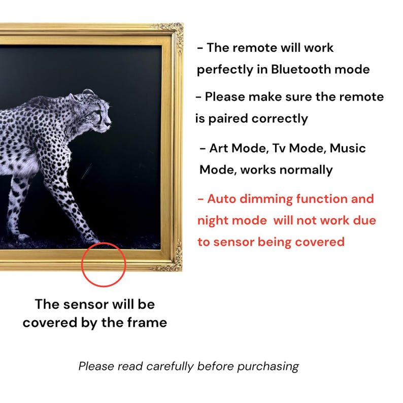 32" to 75" inch Ornate frame for Samsung The Frame TV & Frame Pro TV models, Antique Gold finish, not meant for use with other TVs. image 8