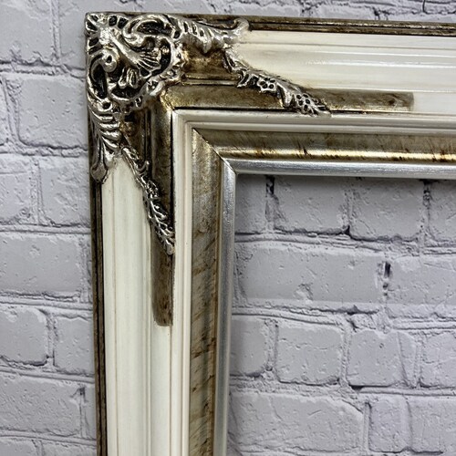 16 x 24 In stock ready to ship, shops Classic ornate wood frame, White frame, silver leaf frame,custom canvas frame, portrait frame,
