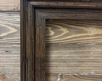 55, 65 & 75 Inch TV Frame for TCL NXT Frame Tv, Rustic Dark Wood