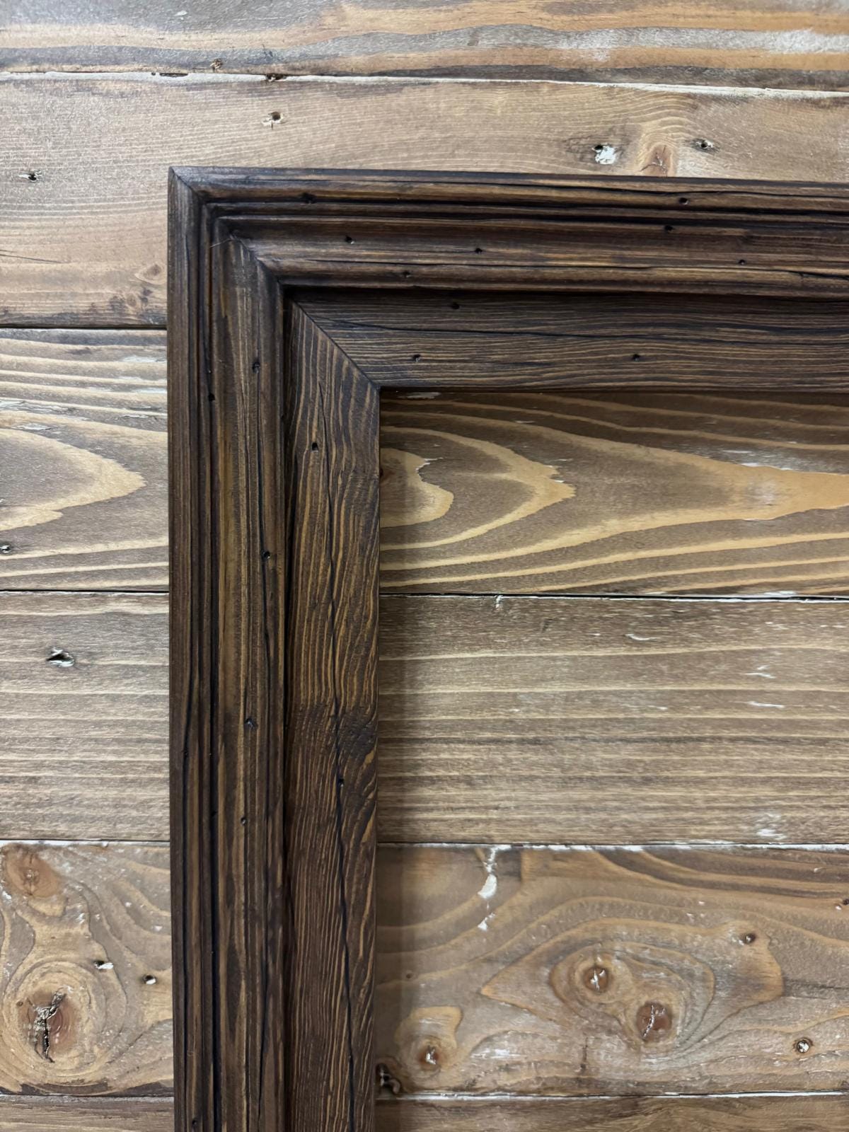 55, 65 & 75 Inch TV Frame for TCL NXT Frame Tv, Rustic Dark Wood