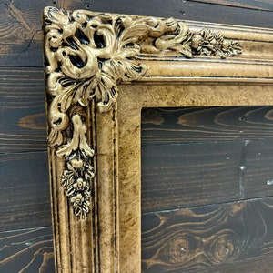 32" to 65" inch Ornate frame for Samsung The Frame TV and Frame Pro TV models, Marble Gold finish, not meant for use with other TVs. image 4