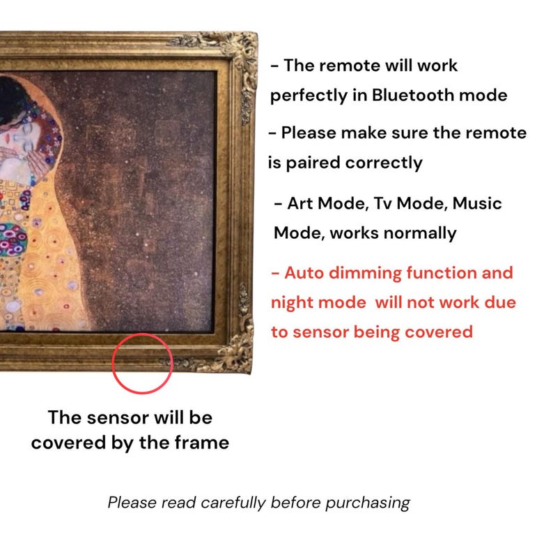 32" to 65" inch Ornate frame for Samsung The Frame TV and Frame Pro TV models, Marble Gold finish, not meant for use with other TVs. image 7