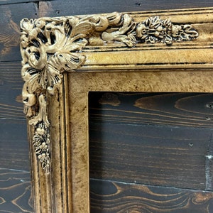 32" to 65" inch Ornate frame for Samsung The Frame TV and Frame Pro TV models, Marble Gold finish, not meant for use with other TVs. image 5