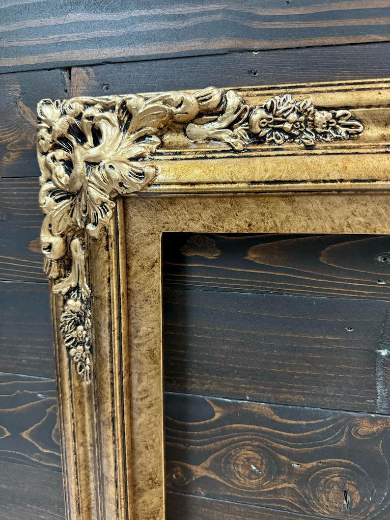 32" to 65" inch Ornate frame for Samsung The Frame TV and Frame Pro TV models, Marble Gold finish, not meant for use with other TVs. image 5