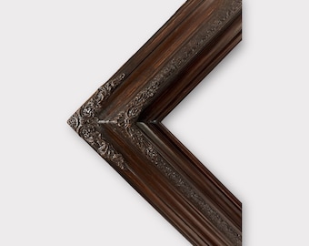 16 x 24 En stock, prêt à être expédié, cadre en bois traditionnel composé, finition NOYER FONCÉ, cadre photo en bois, cadre photo, cadre en toile,