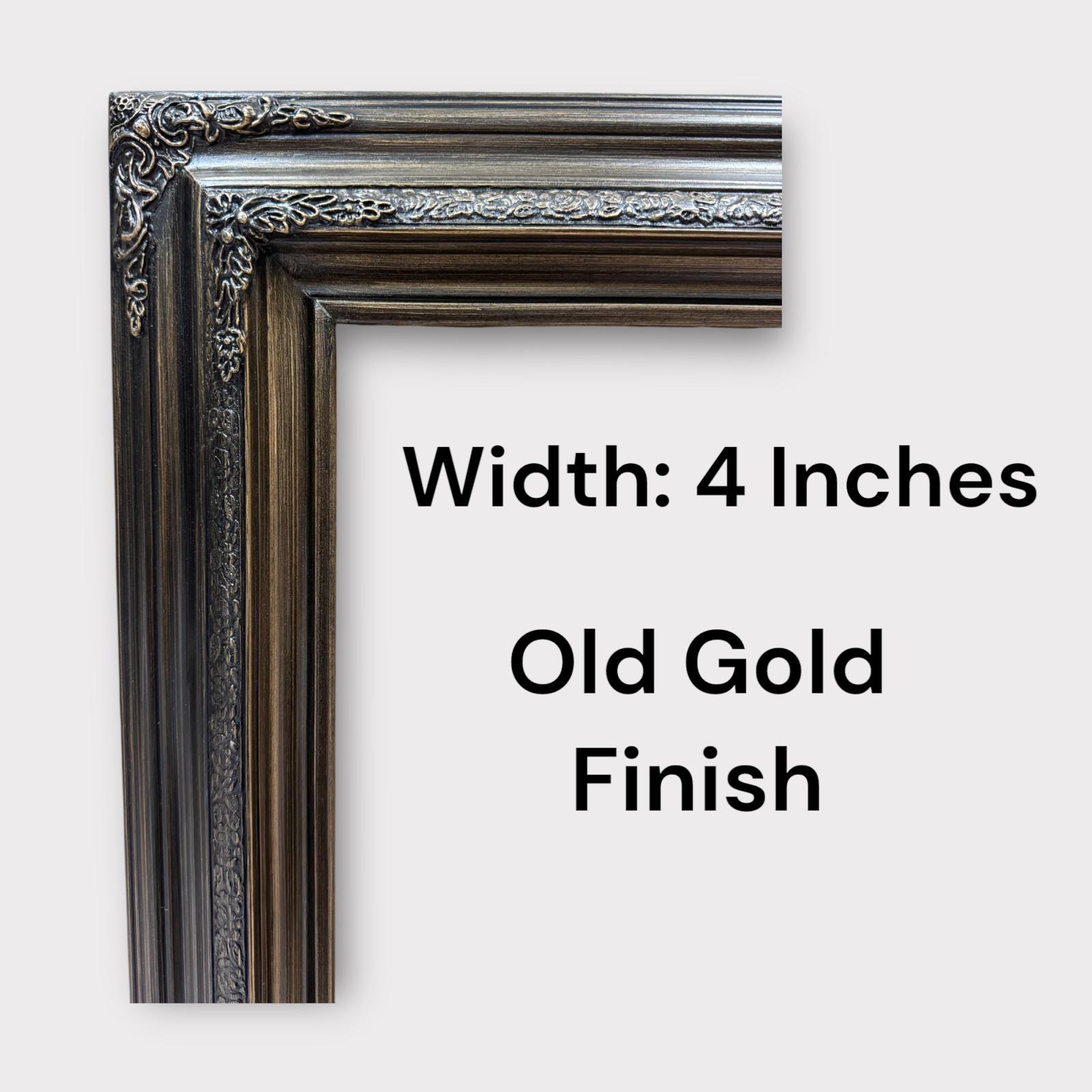 Frame Compo Traditional Compo Ornate Wood Frame, OLD Gold, Vintage Wood Picture ...