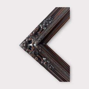 16 x 24 In Stock - Ready to Ship, Traditional compo XL ornate corners wood frame, Dark Walnut, vintage wood picture frame, antique style