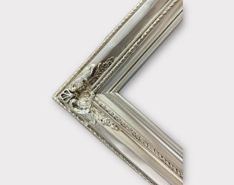 Classic Style ornate Wood Picture Frame, SILVER LEAF frame,compo frame,canvas frame, oil painting frame, antique style,custom picture frame