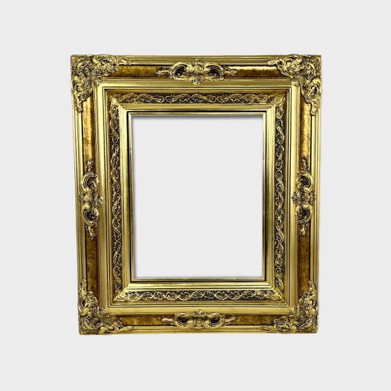 Marco A5 de bronce dorado moderno minimalista – Marco de madera de 6 x 8.25  pulgadas – Marco de fotos de madera A5 moderno para obras de arte o