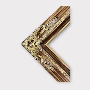 Traditional compo XL ornate corners wood frame, BRONZE, vintage wood picture frame, antique style frame,custom picture frame,canvas