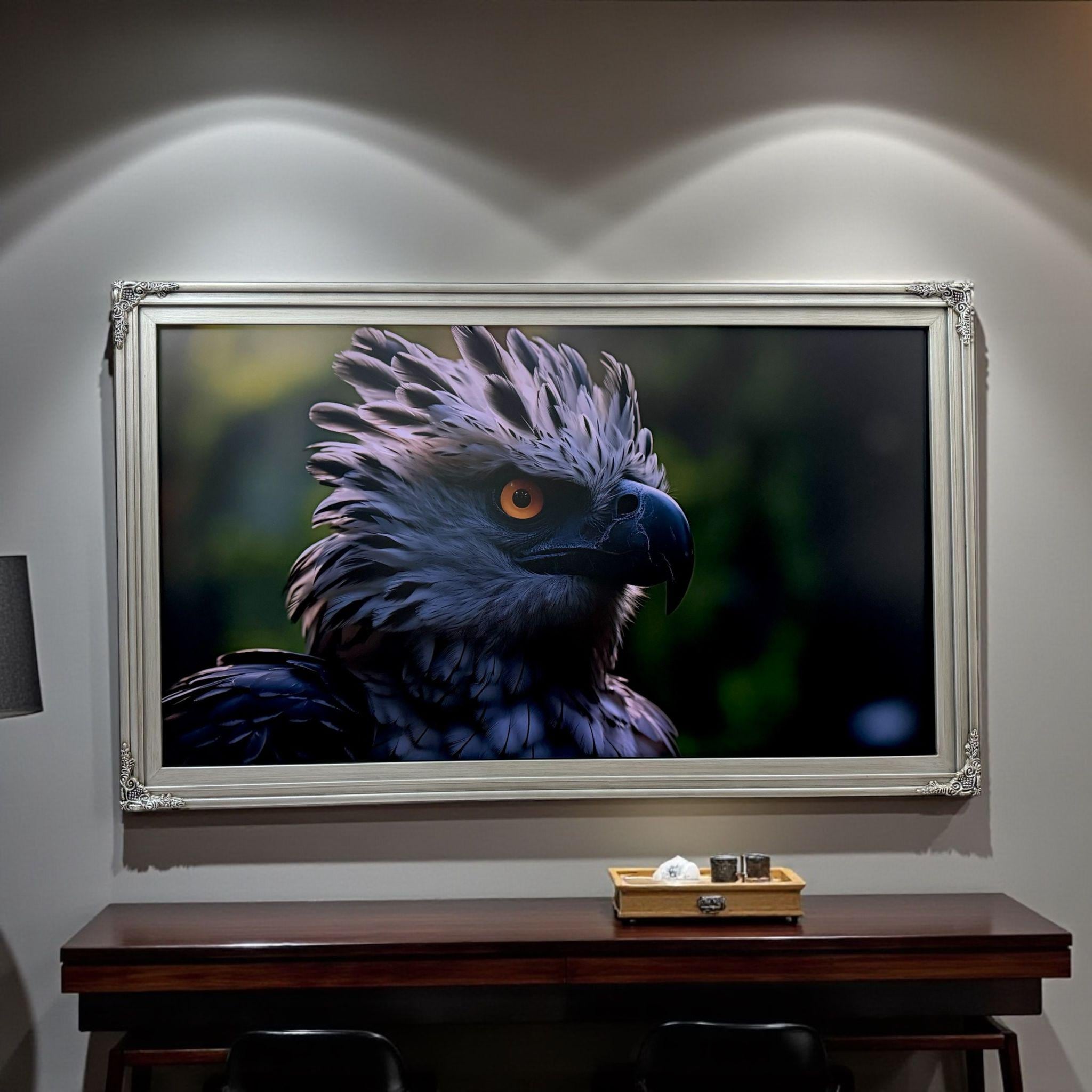 55, 65 & 75 Inch Hisense Canvas TV Ornate Frame, Antique Silver