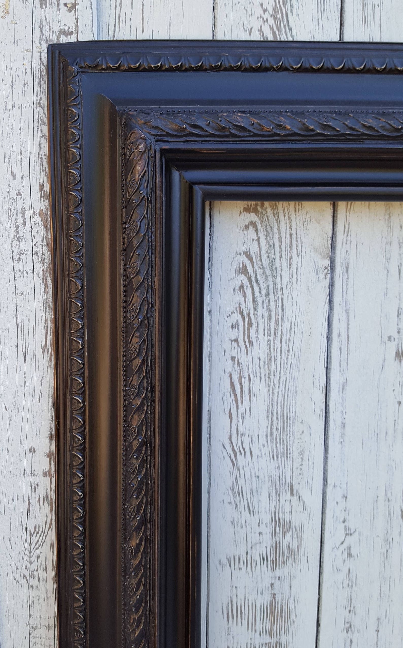 Distressed black picture frame vintage picture frame antique Etsy