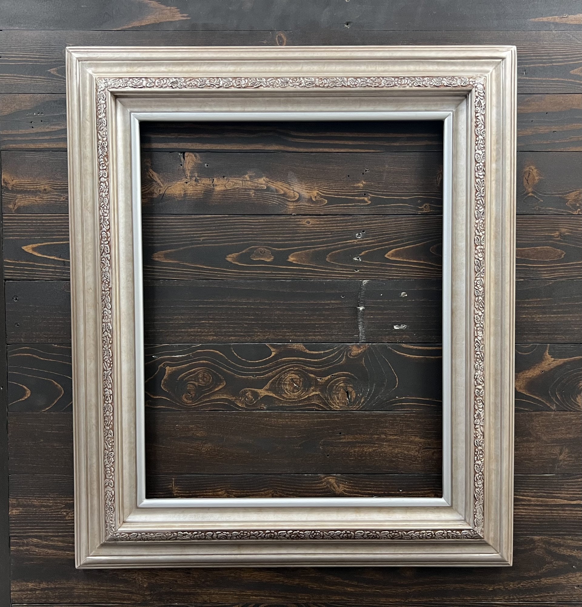 Traditional Frames Traditional Vintage Style Wood Frame, MARBLE SILVER, Wood Picture Frame ...