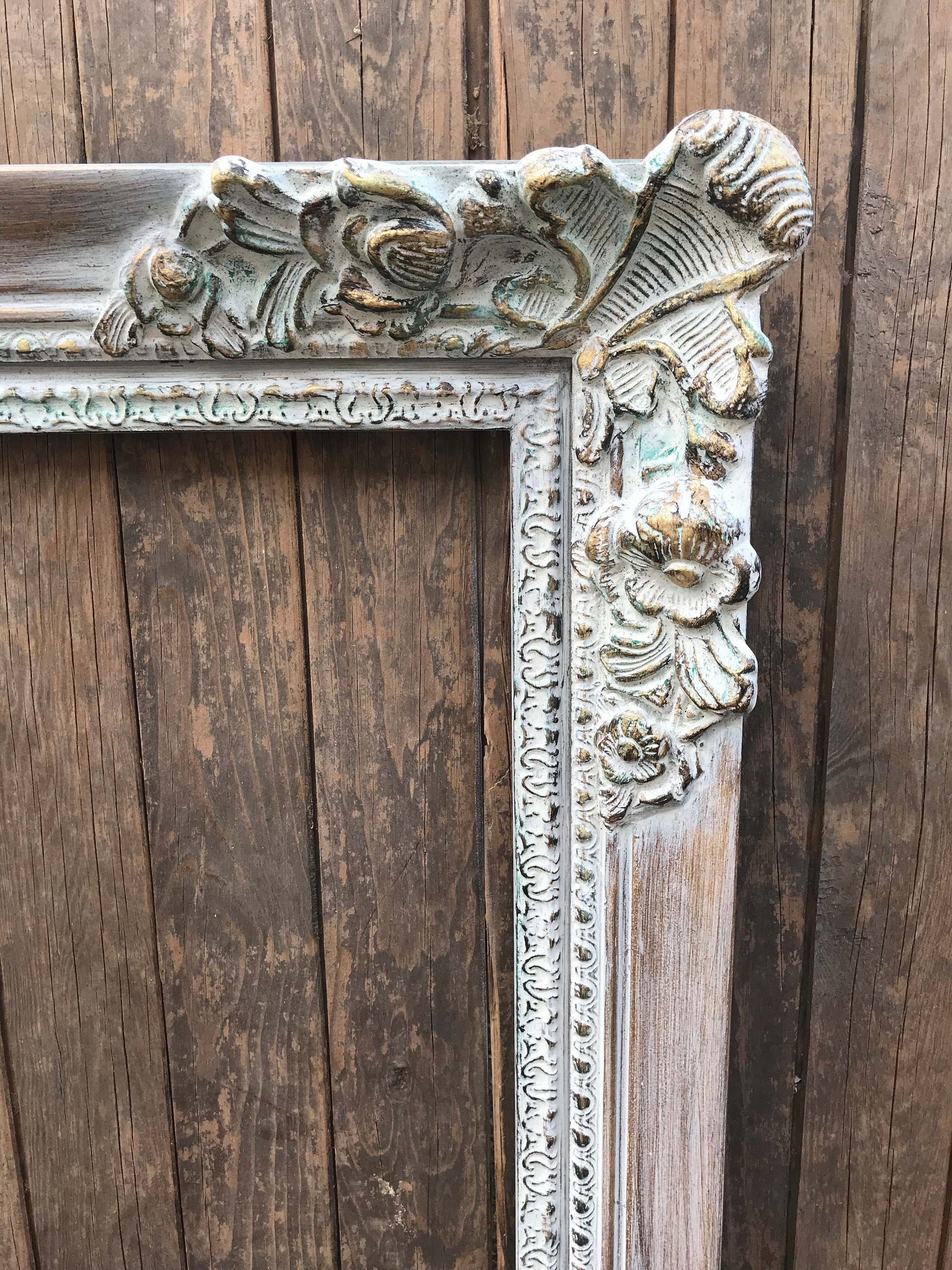 Old World Style Picture Frame Ornate Wood Picture Frame Etsy