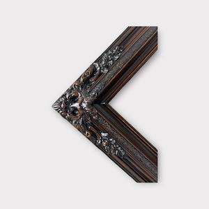 12 x 16 In Stock - Ready to Ship, Traditional compo XL ornate corners wood frame, Dark Walnut, vintage wood picture frame, antique style