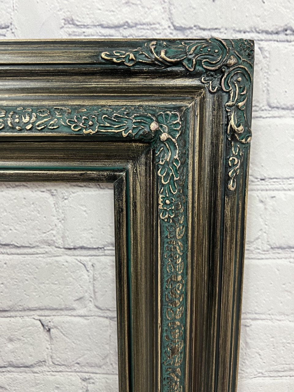Traditional Frames Traditional Compo Ornate Wood Frame, Distressed Gold, Vintage Wood ...