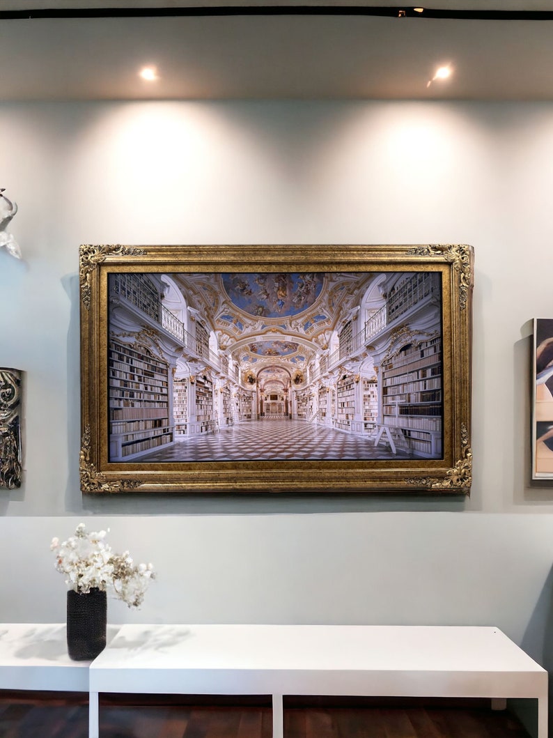 32" to 65" inch Ornate frame for Samsung The Frame TV and Frame Pro TV models, Marble Gold finish, not meant for use with other TVs. image 10