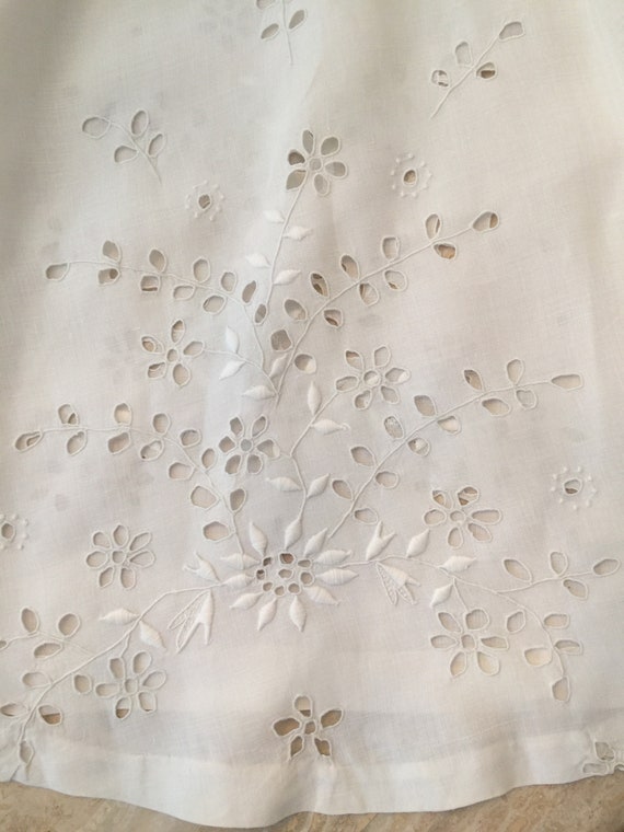 Vintage Cotton Eyelet Skirt - image 1