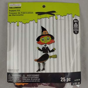 Creatology Halloween Puppet Kit Witch on a Broom 25 Piece Kit Ages 4 and Up