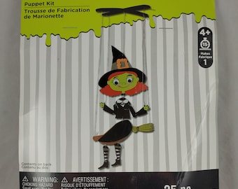 Creatology Halloween Puppet Kit Witch on a Broom 25 Piece Kit Ages 4 and Up