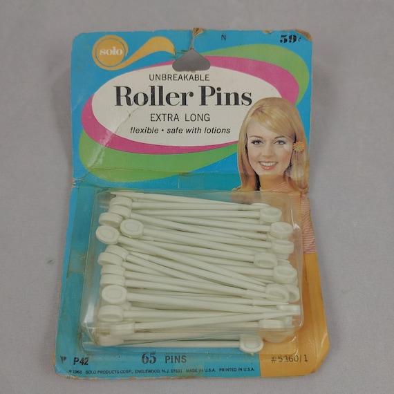 Solo Unbreakable Hair Roller Pins Ex Long 65 Pins 53… Gem