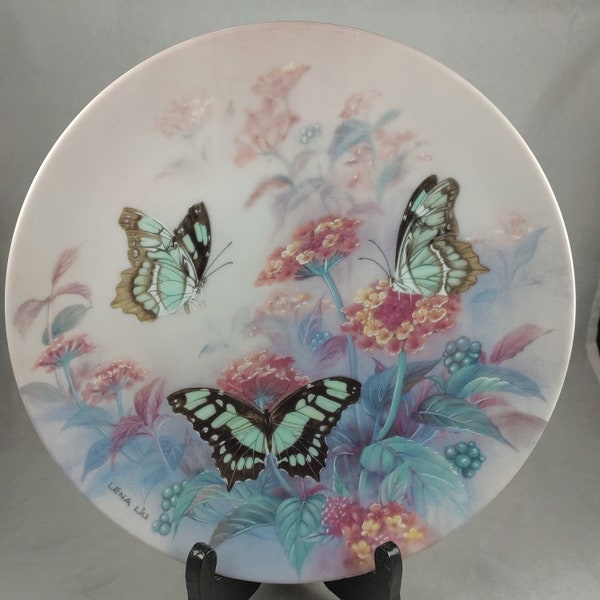 Malachites Butterflies On Gossamer Wings Series Collector Plate # 16453B Vintage  1988