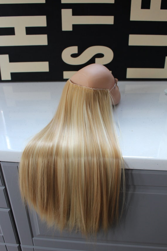Halo Hair Extensions Synthetic Secret Hidden Crown Invisible Etsy