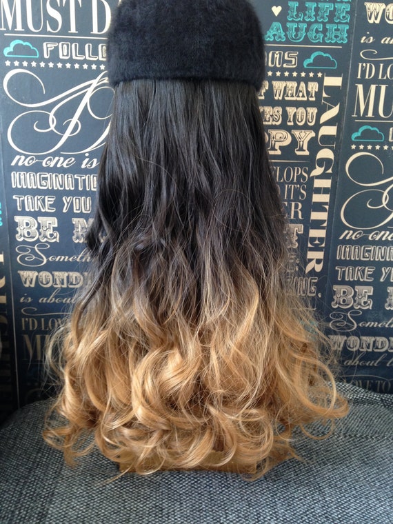 Hair Extensions Ombre Balayage Wavy Synthetic One Piece Clip Etsy