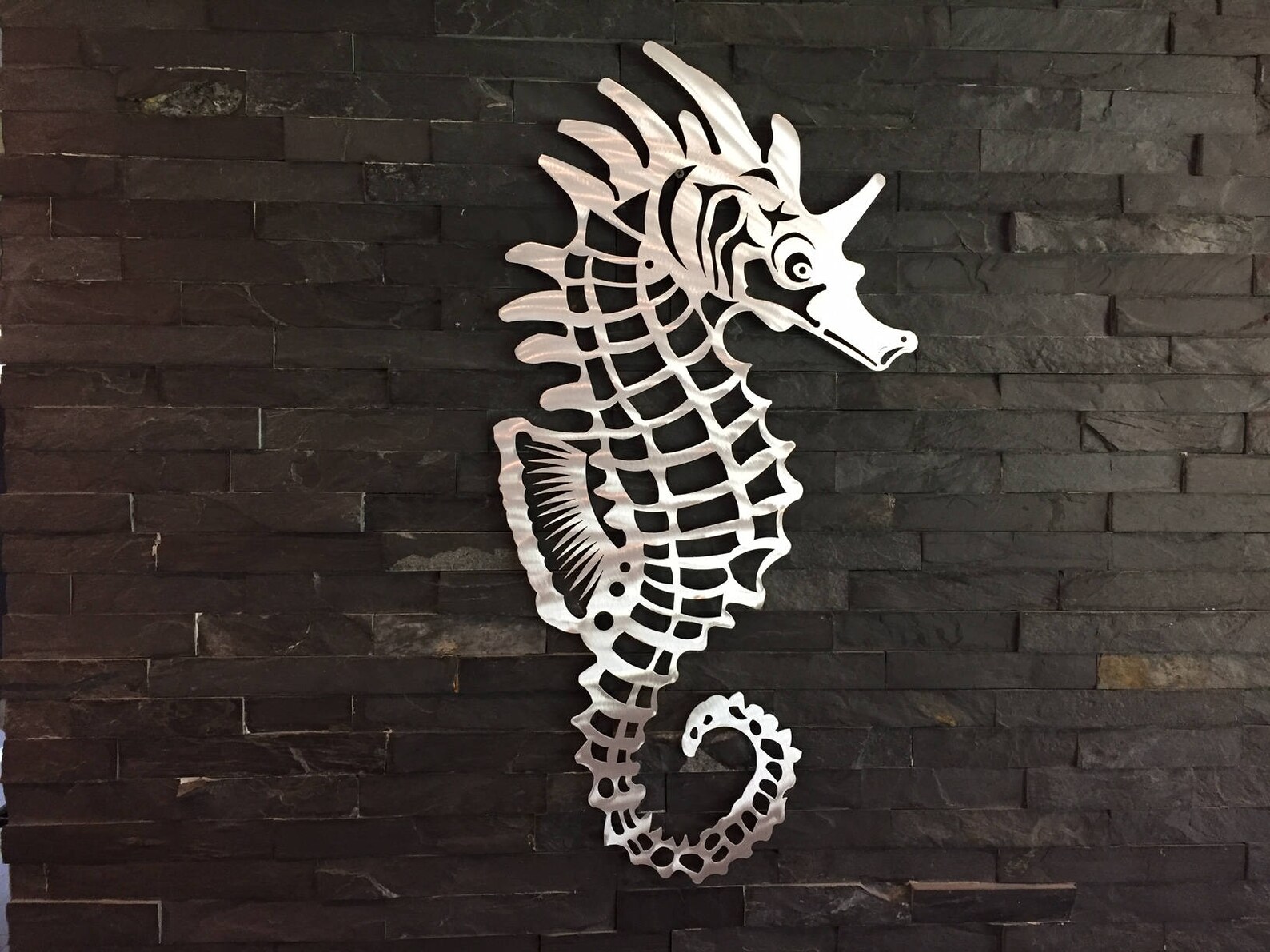 Seahorse Metal wall art home decor garden Metal fish art Etsy