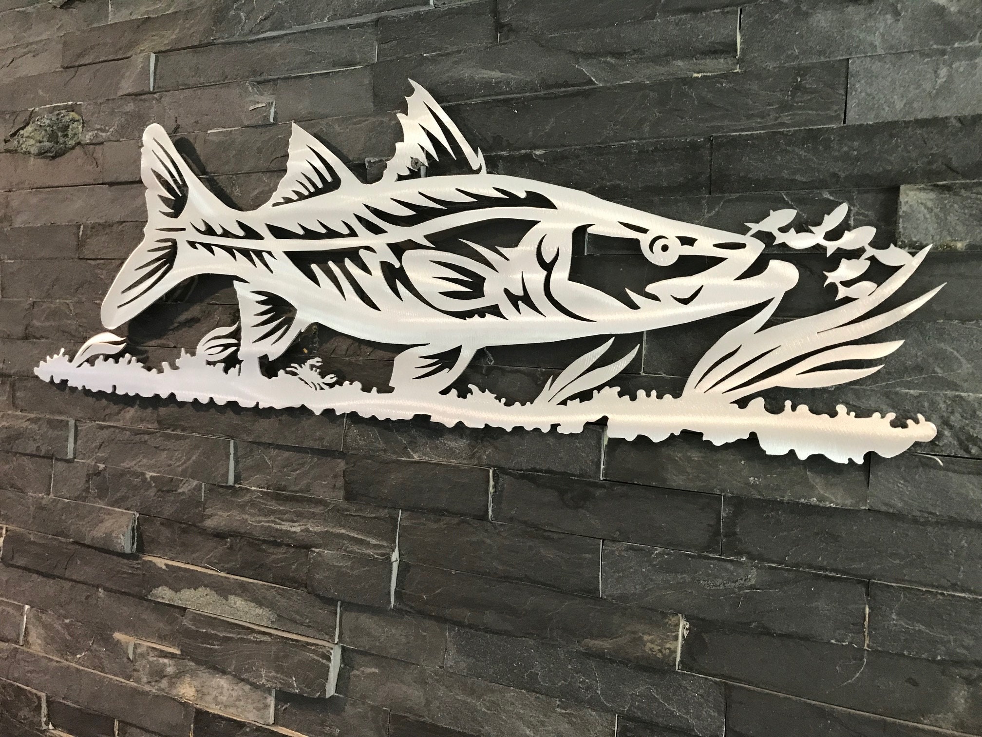 Snook Metal Wall Art Art Metal Fish Art Metal Wall Art Home | Etsy