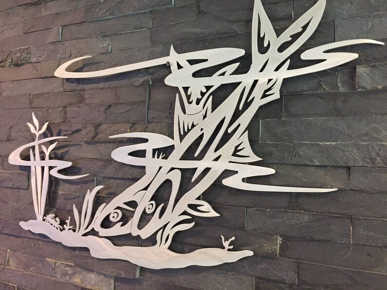 Tailing Bonefish Metal Wall Art Art Metal Fish Art Metal Wall Etsy