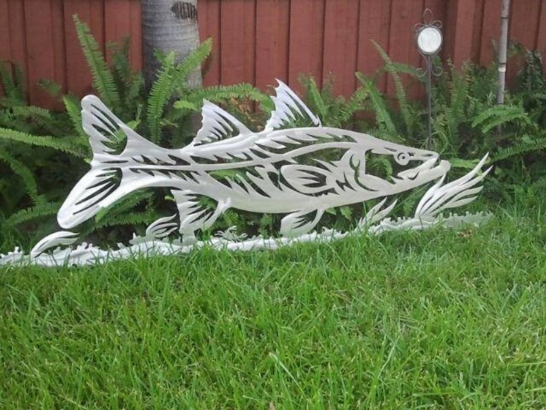 Snook Metal Wall Art Art Metal Fish Art Metal Wall Art Home Etsy