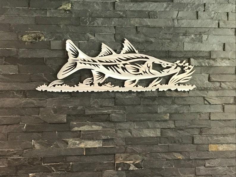 Snook Metal Wall Art Art Metal Fish Art Metal Wall Art Home Etsy