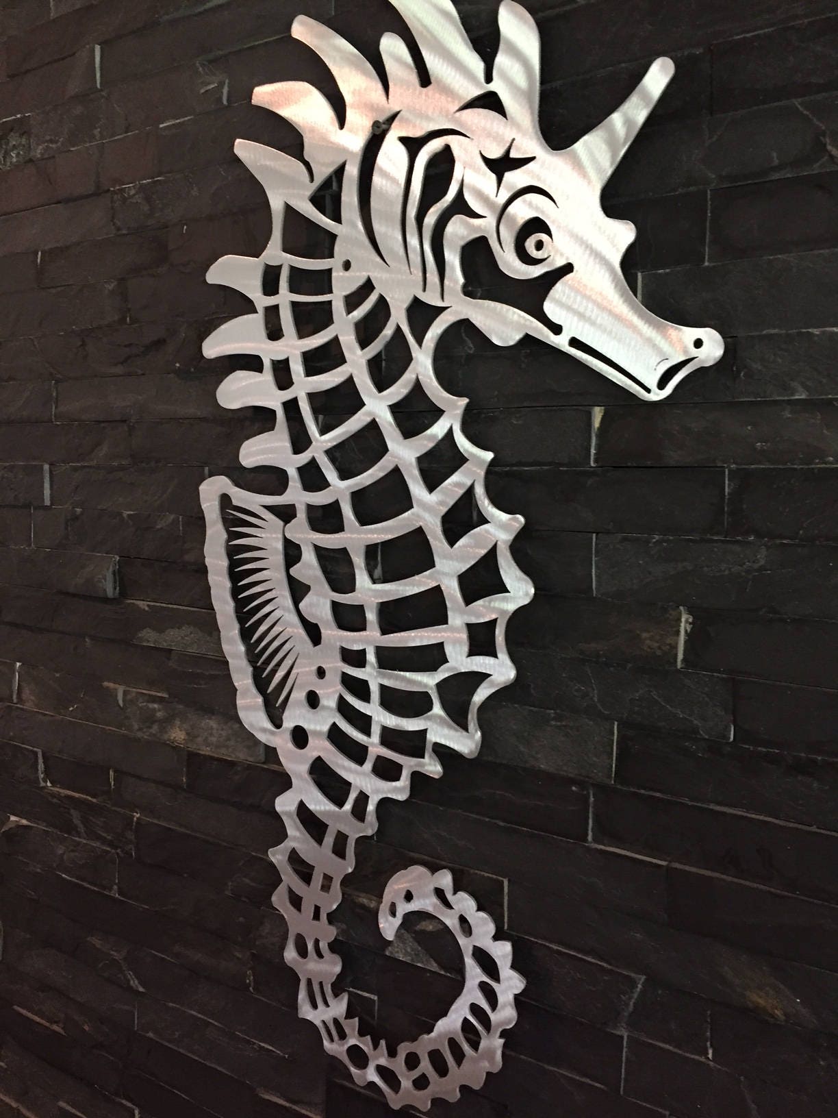 Seahorse Metal wall art home decor garden Metal fish art Etsy